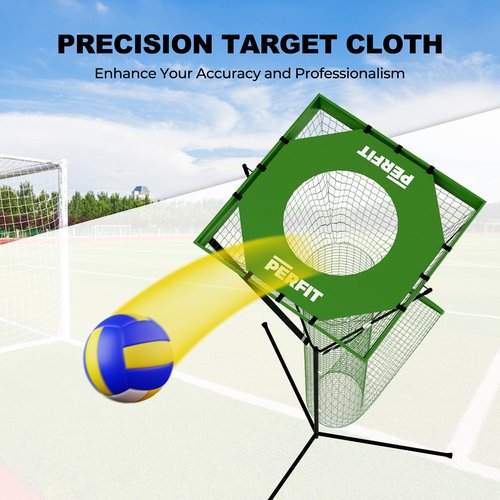Volleyball Setter Trainer Net, 3x3 Ft Adjustable Height & Angle, Perfect for Indoor & Outdoor Targeted Volleyball Training Equipment, Enhances Setting, Spiking & Serving Skills, Includes Target Cloth