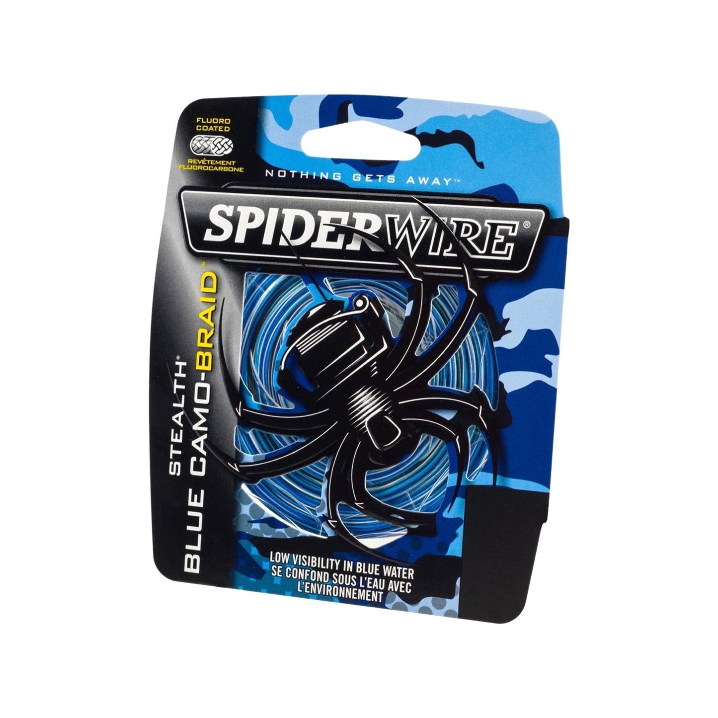 SpiderWire Stealth® Superline, Blue Camo, 100lb | 45.3kg, 1500yd | 1371m Braided Fishing Line, Suitable for Saltwater and Freshwater Environments