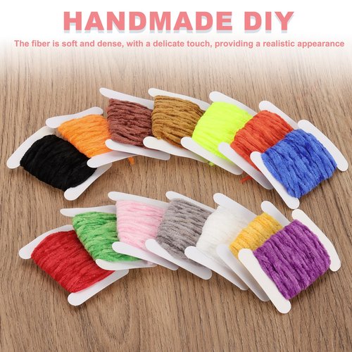 PATIKIL Chenille Fly Tying Total 10 M, 2 Pack Rayon Chenille Fly Tying Materials Line Fly Thread Supplies for Making Fishing Hook Jig Making Fly Patterns Fly Fishing, Olive