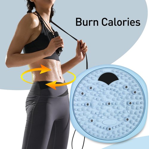 Eueiykw Twist Board for Exercise Waist Slimming Balance Rotating Disc with Massage,Home Gym Equipment for Weight Loss