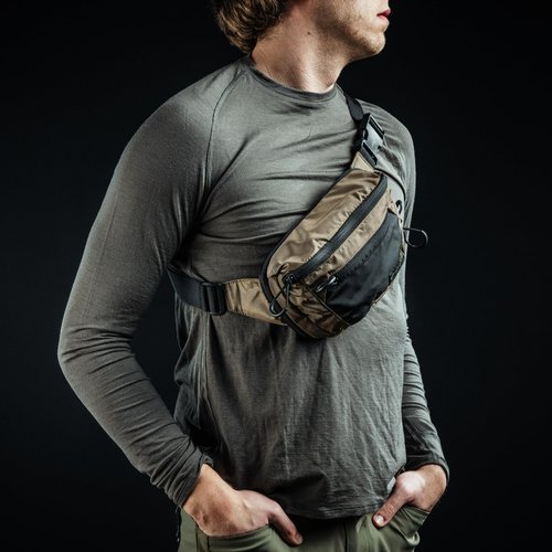 Eberlestock Bando Bag - Tactical Mens Fanny Pack w/Adjustable Waist Belt, Zippered Pockets, Compact Lightweight Belt Bag, Everyday Hip Pouch for Travel Outdoor Running Hunting, Black