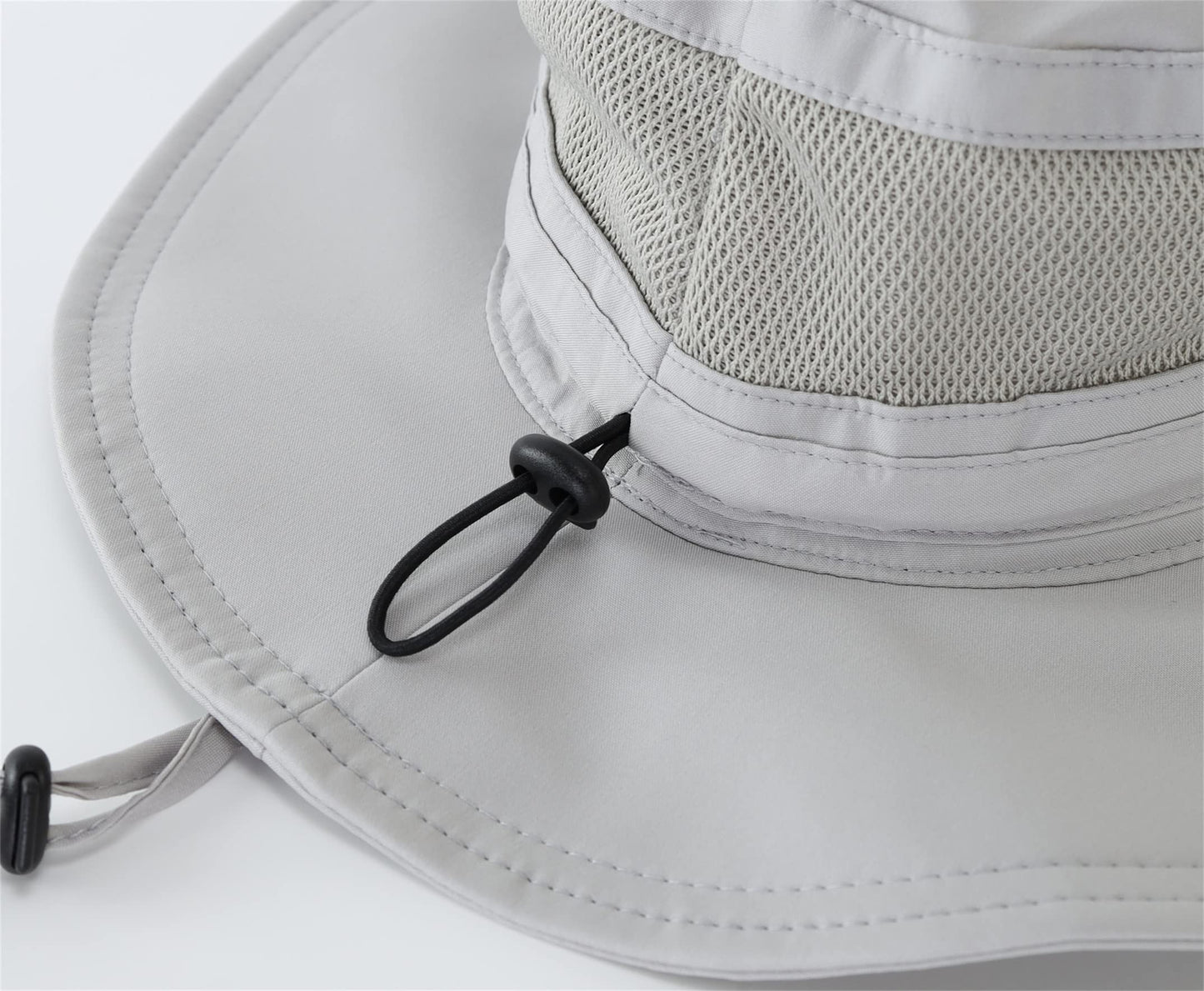 Connectyle Womens Sun Hat Outdoor Wide Brim Boonie Sun Hat Summer Beach Hats UV Protection Fishing Safari Cap Light Grey
