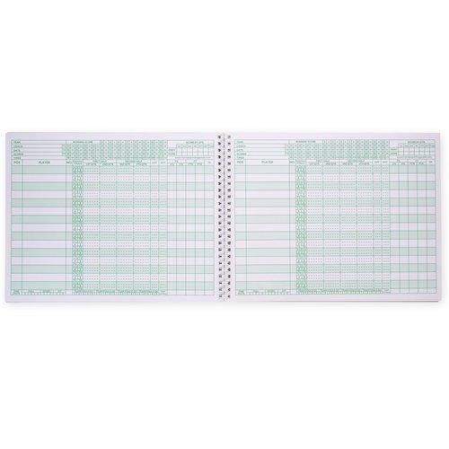Murray Sporting Goods Classic Basketball Scorebook - 35 Games Green Score Keeper Book | Stat Tracker Scoresbook for Youth Basketball