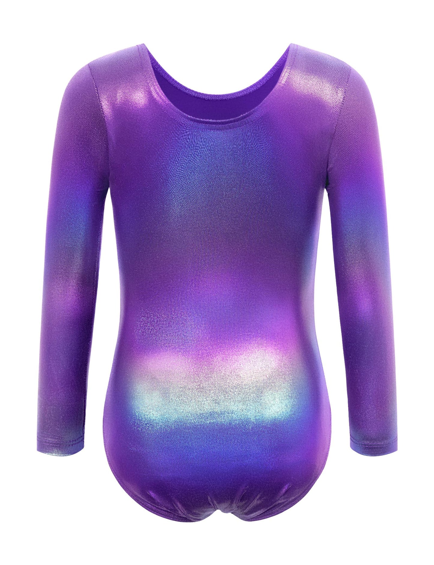 Nokecina Leotard for Girls Gymnastics Tumbling Outfit Size 3t 4t Sparkle Purple Little Kids Long Sleeve Bodysuits
