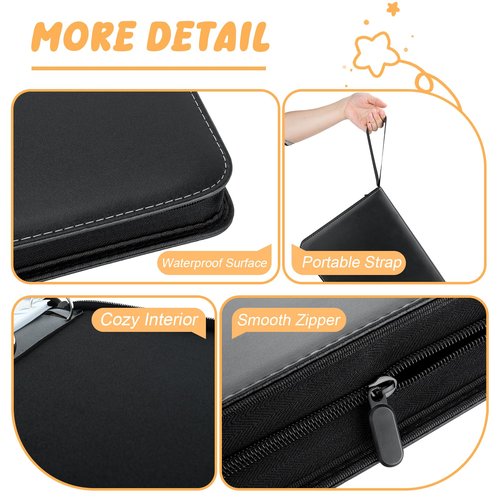9 Pockets Trading Card Binder with 900 Double-Sided Pockets, PU Zipper Top Loader Binder with 50 Removable Sleeves for Basketball Baseball Football Playing TCG Card