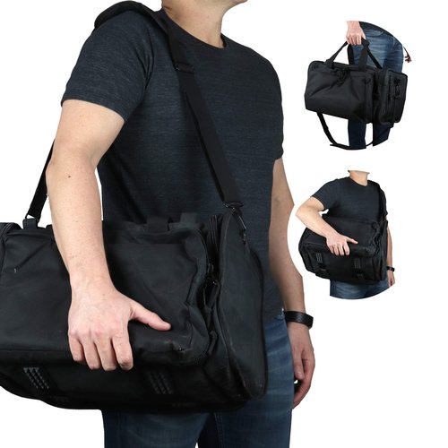 OSAGE RIVER Tactical Range Bag for Handguns and Hunting, Travel Duffel, 18 x 13 x 10 inches, Standard Duty, Black
