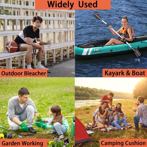 KIMI HOUSE Indoor & Outdoor Folding Chair Cushion, Foldable Portable Stadium Seat,Chair Cushion for Sports Events, Outing, Travelling，Hiking, Fishing