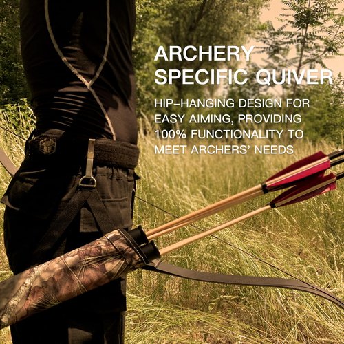 JIALUCONG Camouflage Arrow Tube - Camo Arrow Quiver for Bow Hunting - Quiver Leg - Quiver Quiver with Belt - Arrows for Compound Recurve Bow Quiver for Hunting Target Practicing Youth and Adults
