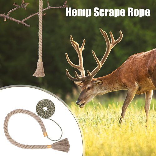 Yoojahow 4 Pack Hemp Scrape Rope 30 Inch Deer Scent Rope for Deer Hunting Mock Scrape Rope Rigid Hemp Rope Deer Hunting Accessories for Deer Hunting