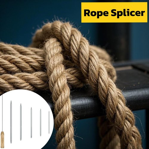 Rope Splicing Tool Kit, 5 Aluminum Fids Set with Pusher, 1/4 to 1/2 inch Sizes
