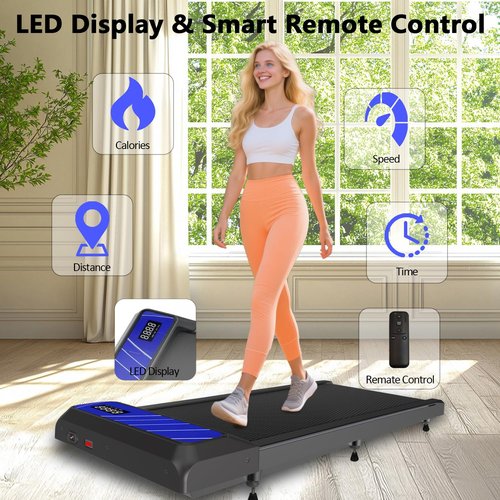 Walking Pad,Under Desk Treadmill with Incline, 2 in 1 Portable Treadmills for Home, 2.5HP Low Noise Small Treadmill with Remote Control, Compact Design Walking Jogging Running Machine,265LBS