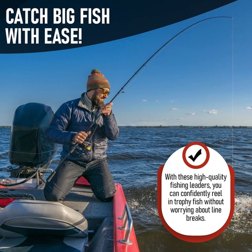 Fishing Leaders with Swivels - Carp - Pike - Catfish - Muskie - Walleye - Bass - Mackerel - Snapper