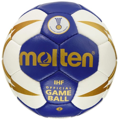 Molten Unisex's Handball Training Ball Gr. 2, Blue/White/Gold, 2