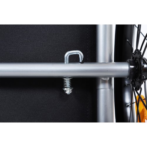 Montary 2-in-1 120LB Capacity Dog Bike Trailer & Pet Stroller Cart – All-Terrain, Durable Steel Frame, Easy Folding Frame with Quick Release Wheels,Black & Orange