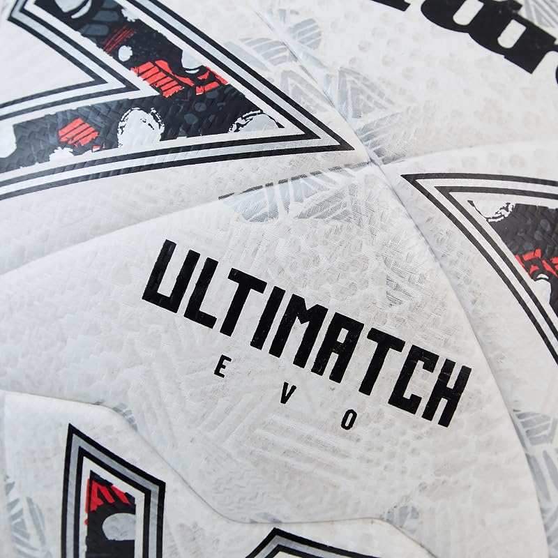Mitre Ultimatch Evo Soccer Ball White/White/Silver+3 – FIFA Basic Approved Match Ball