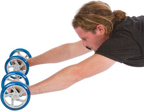 Trademark Innovations 6" Diameter Core Abdominal Exercise Roller Wheels (1 Pair), Blue
