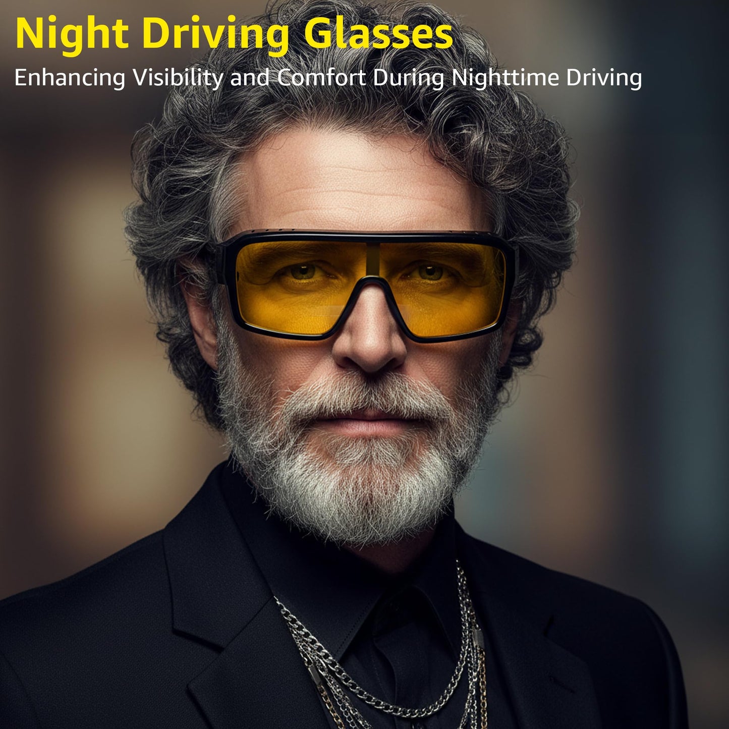 FEISEDY Oversized Square Sunglasses Fit Over Glasses for Men Women, Wrap-around One Piece Shades, Driving Outdoors B0332