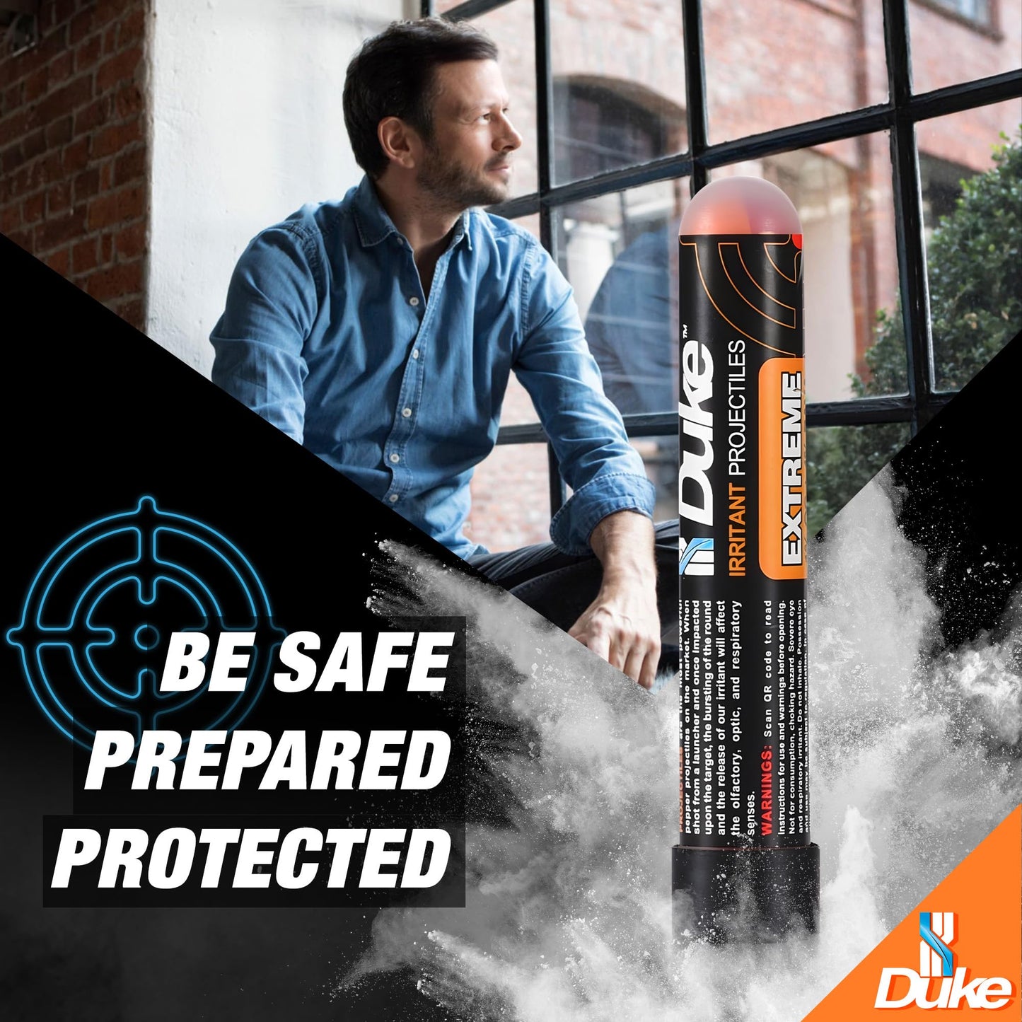 Duke 68 Cal Pepper Ball Projectiles (4% PAVA + 1% OC), 7 Count - Extreme Irritant Projectiles, Non Lethal Pepper Gun Balls for Self Defense Weapons, Professional-Grade, Weight: 3.3g