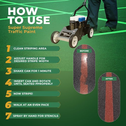 Fox Valley Traffic Super Striping Line Marking Machine, Parking Lot Striping Machine - Paint Striper, High-Efficiency Line Striping Machine, Line Striper Equipment, Easy-Use Line Painting Machine
