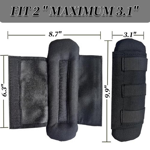 TEHOKARM 2 Pack Tactical Shoulder Strap Pads Vest Shoulder Strap Pads Backpack Strap Pads Fit 3'' Sling Bags Shoulder Straps (Black)