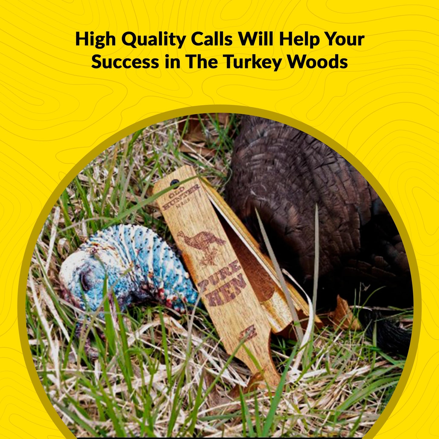 ESH Turkey Box Call with Mahogany Box & Brazilian Cherry Lid - Foolproof Turkey Caller for Beginners and Pros - Hunting Accessories