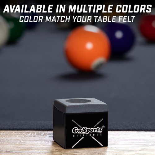 GoSports Premium Pool Cue Chalk Cube 12 Pack - Black Billiards Pool Stick Chalk