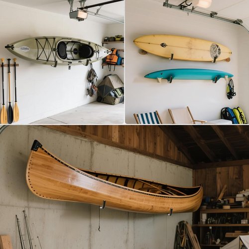 FitiRoker Kayak Storage Rack – 100LB Wall Mounted Kayak Hook with EVA Padding | Kayak Wall Mount & Kayak Rack for Garage | Garage Storage Hooks for Canoes, Paddle Boards, Ladders, Bikes (Round Tube)