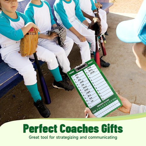 Baseball Dry Erase Coaches Clipboard，Baseball Dry Erase Coaching Board Double-Sided Baseball White Board for Coaches Writable and Erasable Baseball Clipboard Dry Erase Baseball Lineup Board