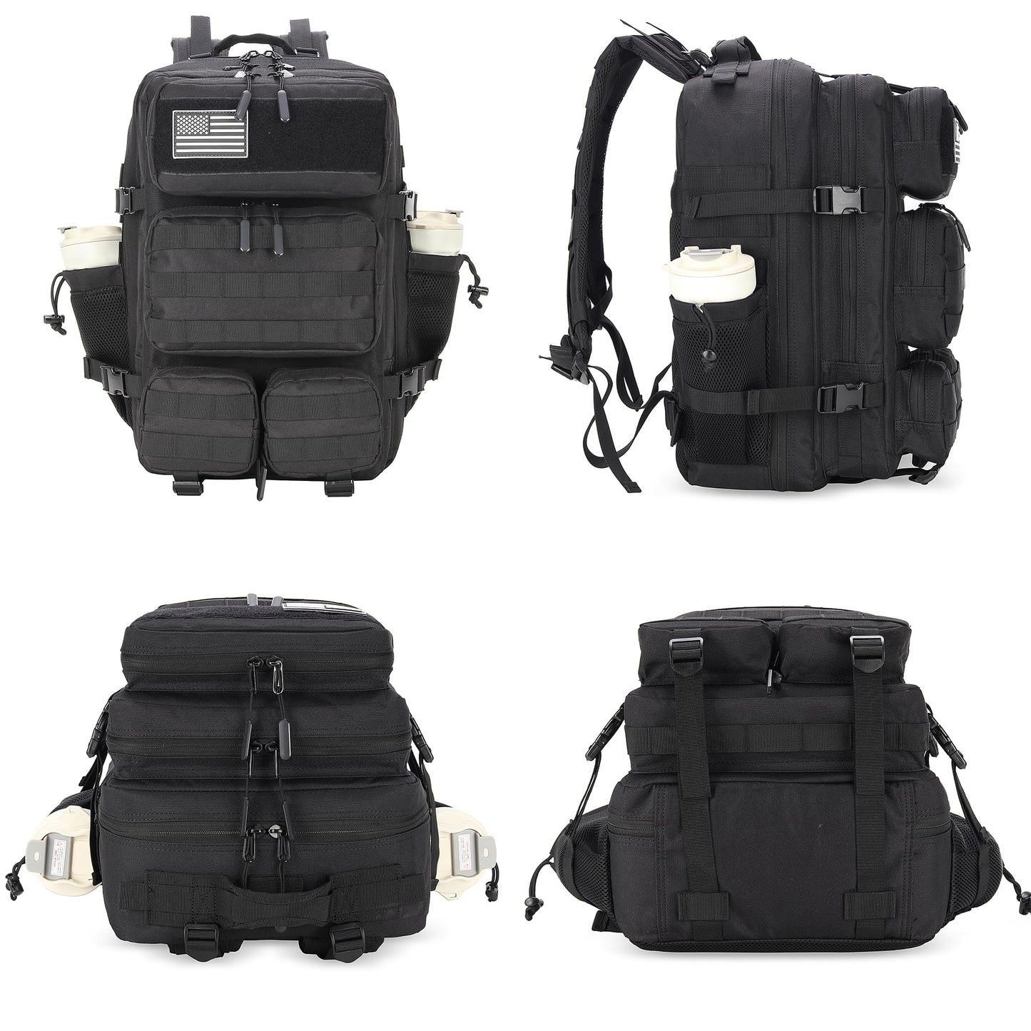 MoonWang 55L Tactical Backpack Heavy Duty Military Rucksack Molle Backpack 3 Day Assault Pack for Work Outdoors