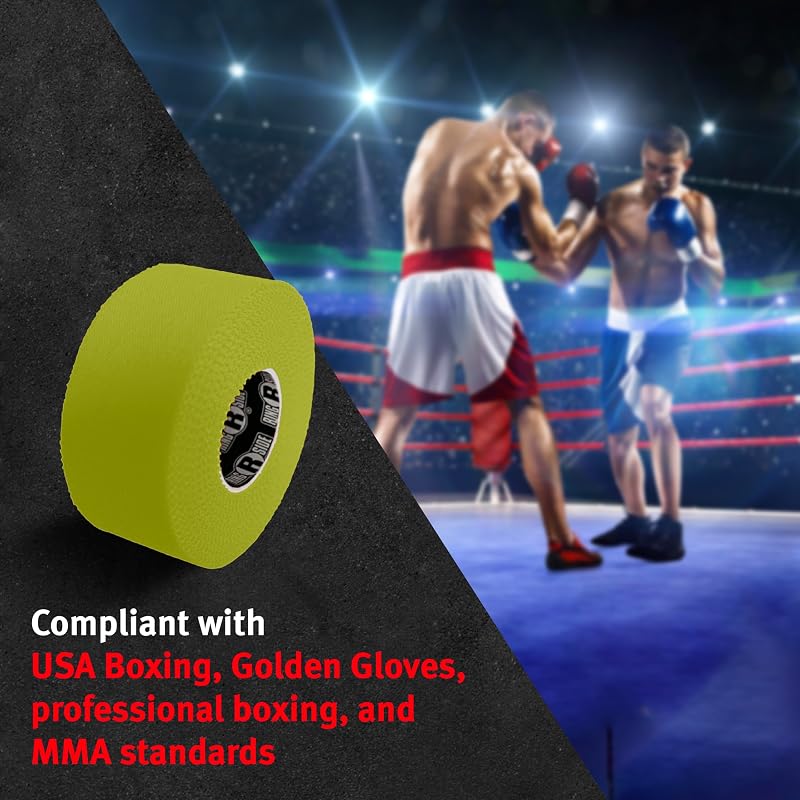 Ringside 1" Athletic Trainers Tape, Adhesive Cotton, Yellow, 3 Rolls