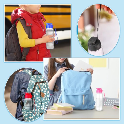 LYDTICK 16 Pack Bulk Water Bottles-17oz Plastic Sports Water Bottles for Kids and Adults Leak Proof, Reusable for Gym Travel School Office, Multicolor