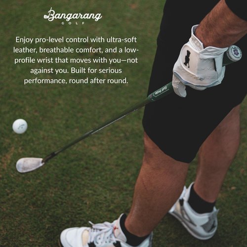 Bangarang Golf PremiumPro Glove - (LH - Med-Large) Premium Cabretta Leather, Anatomical Design, Flexible and Breathable, Durable and Long-Lasting - Professional Feel