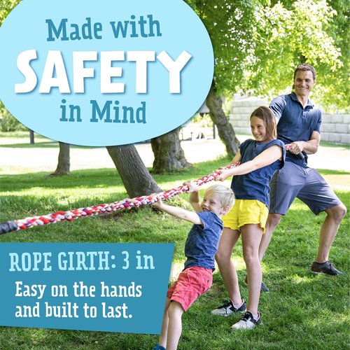 Squirrel Products 30’ Tug of War Battle Rope - Active Outdoor Fun for All Ages