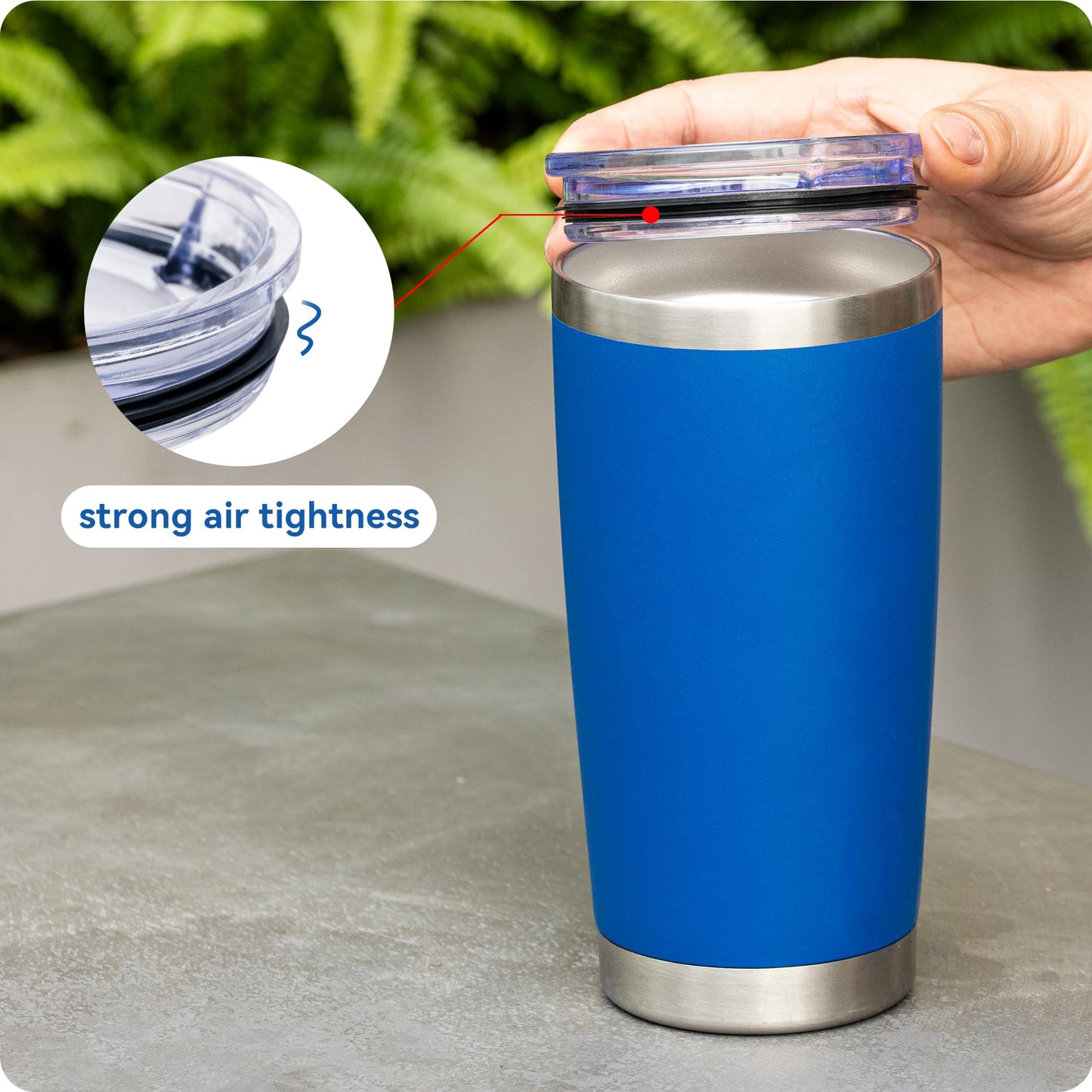 Prurex 20 oz Tumbler Lid for Yeti Rambler,Old Style Rtic and More Travel Mugs, Splash Proof Replacement Lid for 3.2" Inner Diameter Tumblers