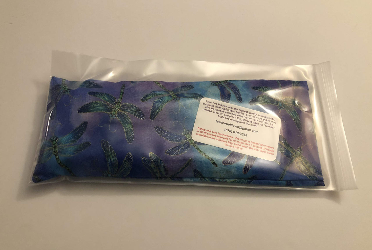 (Take Two Pillows) One Flax Seed Eye Pillow with Lavender Buds and Matching Slip Cover. (10 x 4 x 1 inches). Don’t take Pills! Take Pillows!