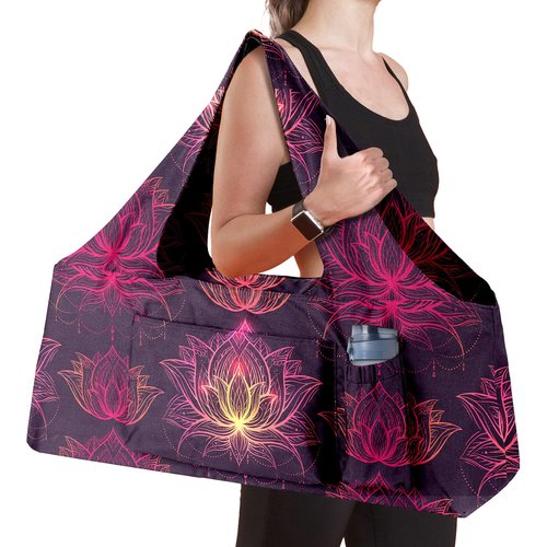 Feijiati Women Yoga Mat Bag – Versatile Yoga Bag with Mat Straps & Storage Pockets, Holds Yoga & Pilates Mats, Lightweight & Durable