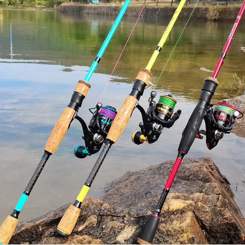 Sougayilang Fishing Rod and Reel Combo, Stainless Steel Guides Fishing Pole with Spinning Reel Combo for Saltwater and Freshwater-Turquoise-5.9ft & 3000