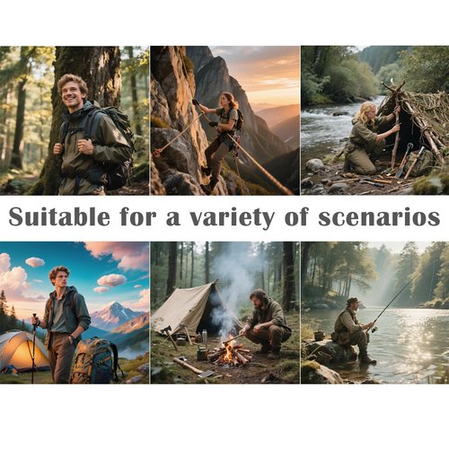 Learn Knot Training Board- Many Popular Knots,Learning Knot Tying Kit,Learn to Tie Knots Kit for Adults Beginner How to Knot Advised Fishing Backpacking Hiking Outdoor Camping Gear Knots