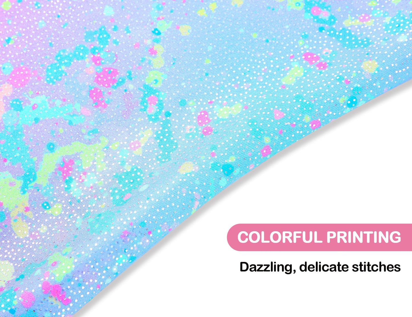 Domusgo Gymnastics Leotards for Girls 4t 5t Colorful Dot Sparkly One Piece Tumbling Outfits