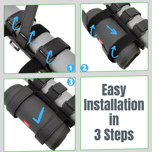 Favation Speaker Mount for Golf-Cart - Adjustable Waterproof Velcro Strap Holder for JBL Flip Series and Charge Series, on Railing or Frame of Bicycle, Bike, Scooter, UTV, ATV, Motorcycle, Stroller