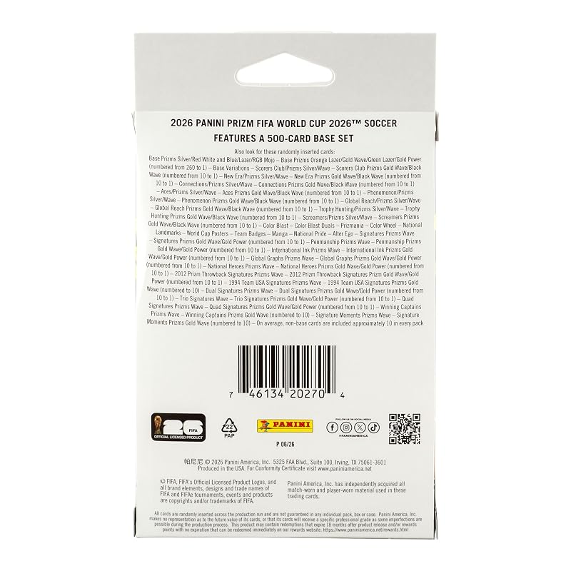 Panini Prizm World Cup Soccer Exclusive Trading Cards Hanger Box