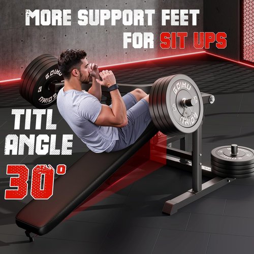 GOIMU Chest Press Machine, Z1-PRO Weight Bench Press Machine with Independent Arms, Adjustable Flat Incline Bench Press for Chest, AB Workout Home Gym Equipment(Black)