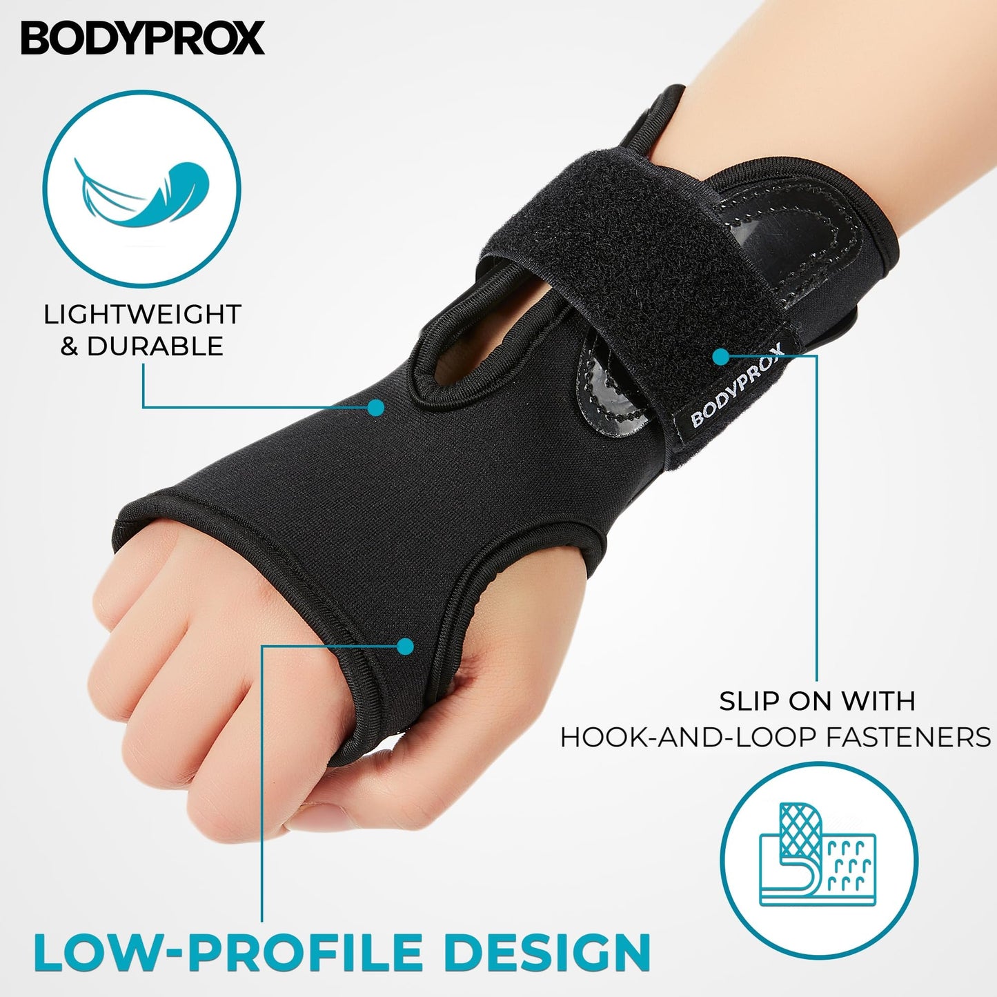Bodyprox Wrist Guards (1 Pair) for Snowboarding, Skateboarding and Inline Skating, Sports Protection Wrist Guard (Medium)
