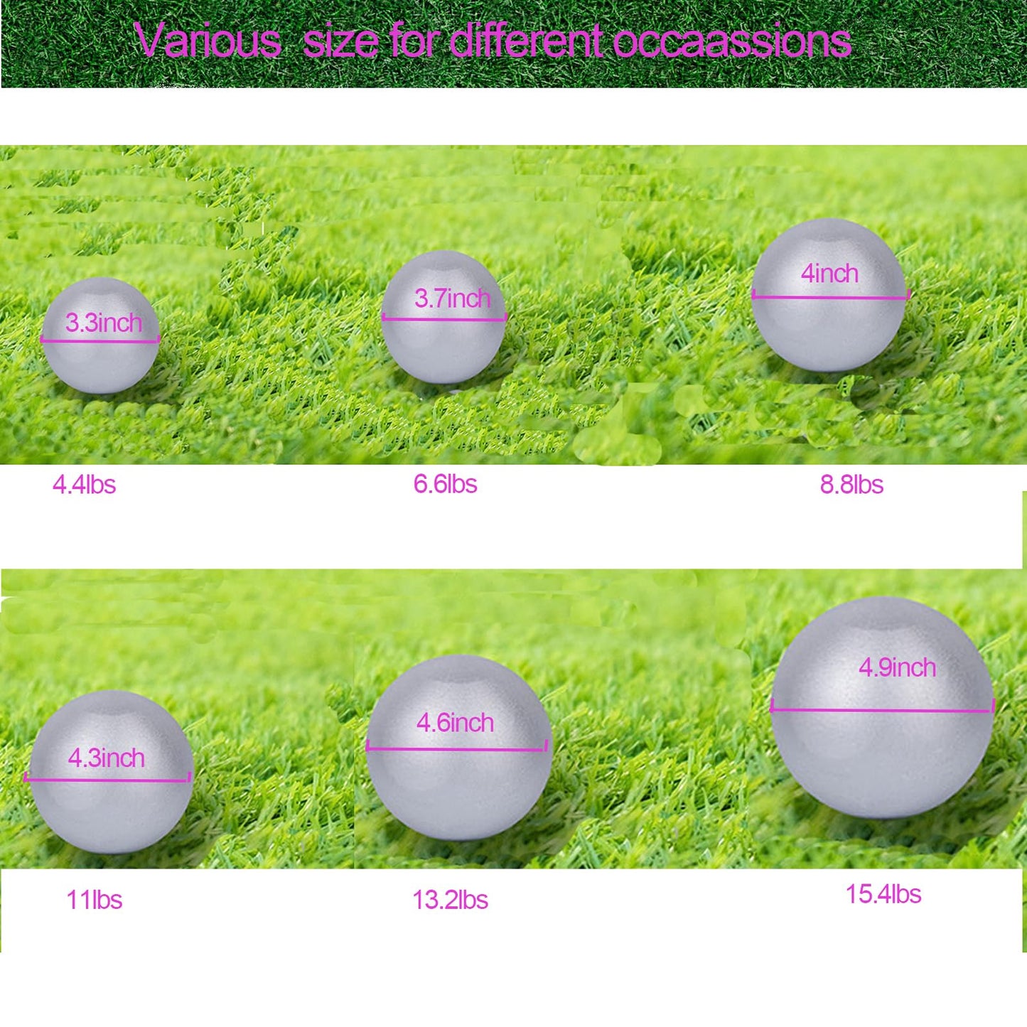 Jiaroutk Shot Put Ball, Iron Shotput Ball, Practice Shot Put 8 Lbs/6 Lbs/12Lbs 16Lbs, 2Kg to 6Kg for Teenager Men Women High School Track and Field Competition (8.80, Pounds)