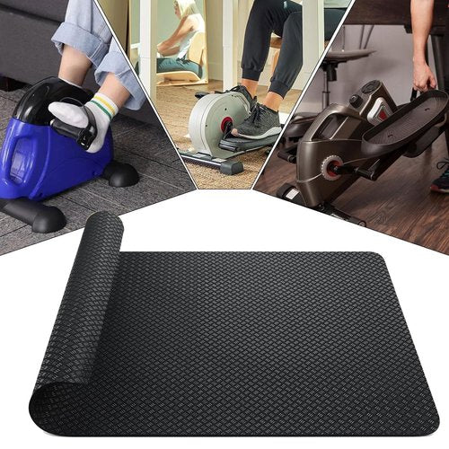 Double-Sided Non-Slip Workout Mat for Ellipse Machine Leg Exerciser Thick Exercise Mat for Under Desk Elliptical Treadmill Mat Home Floor Protection Gym