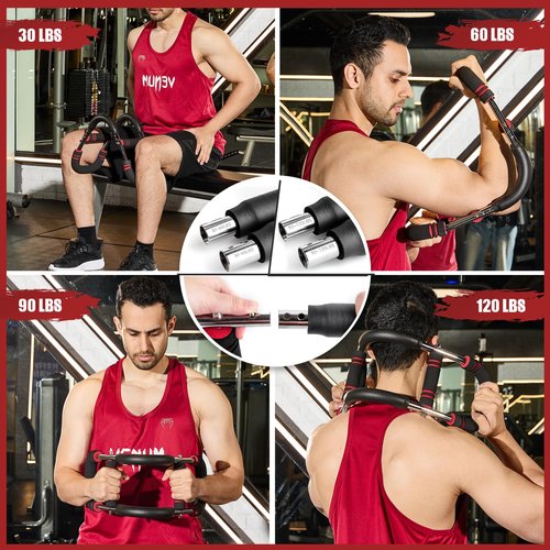 Twister Arm Trainer, Adjustable Twister Arm Chest Exerciser with 4 Spring & Training Poster for Men & Women, Detachable Power Twister Home Fitness Equipment for Enhancing Upper Body Muscle -Red