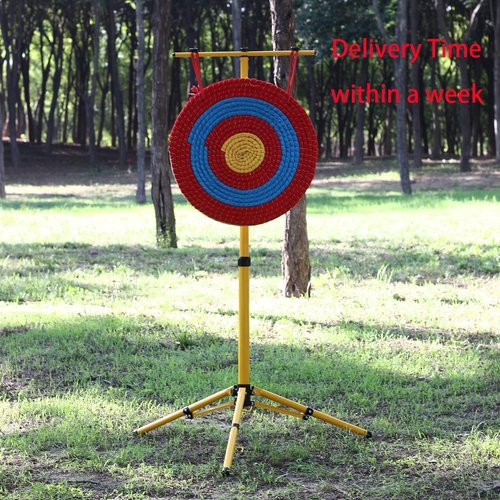 SOPOGER Archery Target for Backyard Adult, Easy Arrow Removal Bow Target, Durable Bow and Arrow Target for Youth Outdoor Shooting Practice (Straw Target Red)