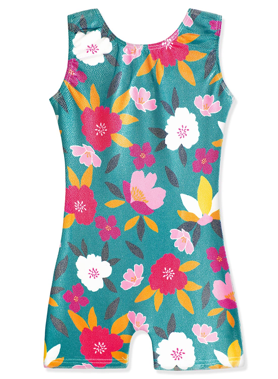 HOZIY Toddler Girl Leotard Gymnastics 3t 4t Floral Green White Pink Flower Kids Leo Biketards Leotardos De Short Para Ninas De Gimnasia Bodysuit Clothes Clothing 3/4t Outfits Sparkly