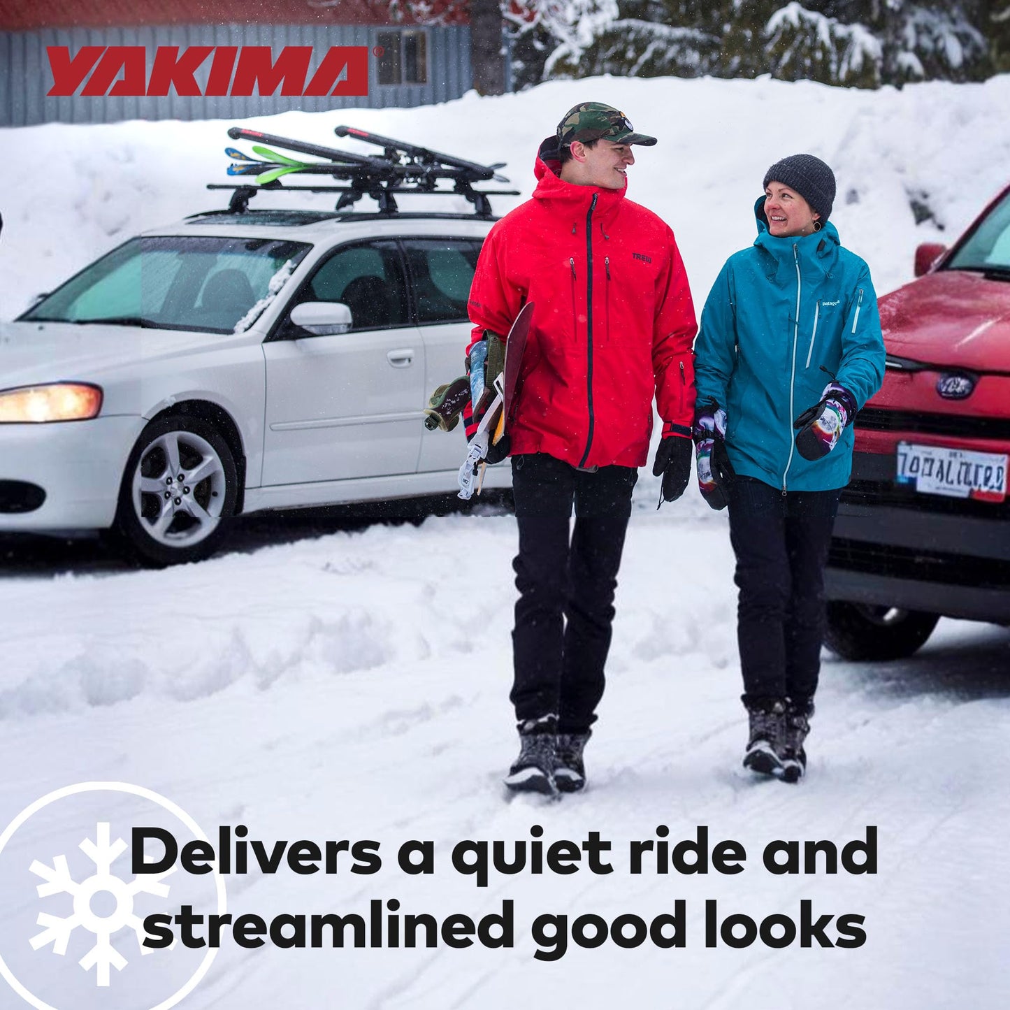 Yakima FatCat EVO 6 Ski & Snowboard Roof Rack Mount for 6 Pairs of Skis or 4 Snowboards, Black - Aerodynamic Car Rooftop Carrier, Universal Mounting, Lockable with Lift Clearance