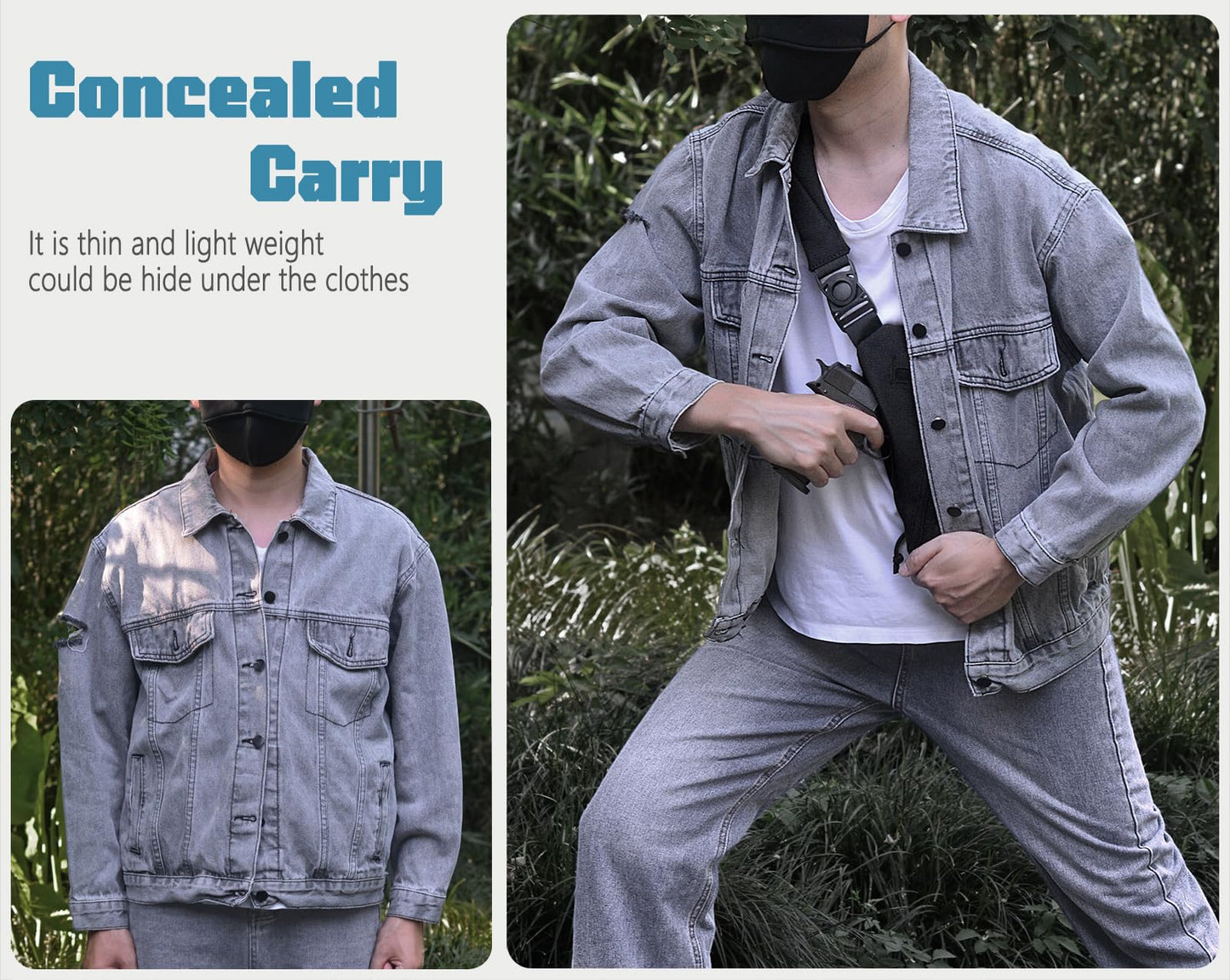 WCALULEG Tactical Sling Bag for Men Women Crossbody Anti-Theft CCW Sling Bag EDC Carry (Black)